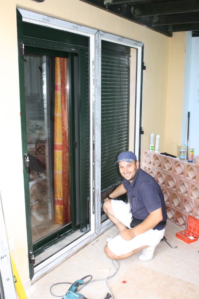 Flood Doors being fitted in Greece